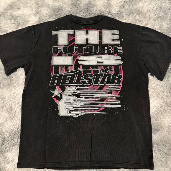 Hellstar The Future Is Hellstar Blue Face T-Shirt Mens Size Medium Large or XL - Picture 3 of 3
